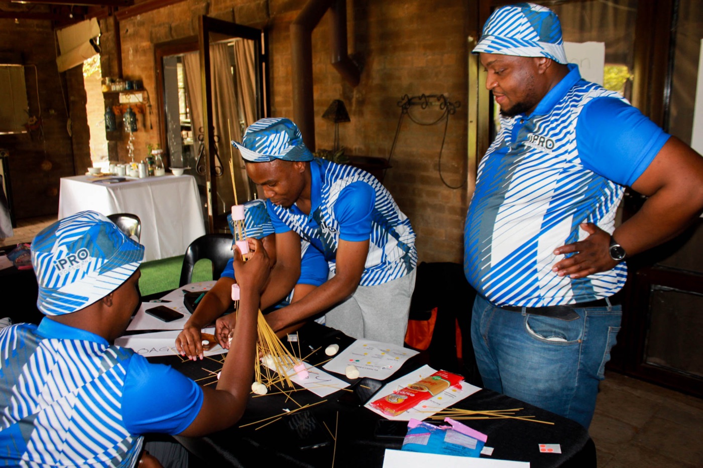 iPRO Botswana team members collaborating outdoors